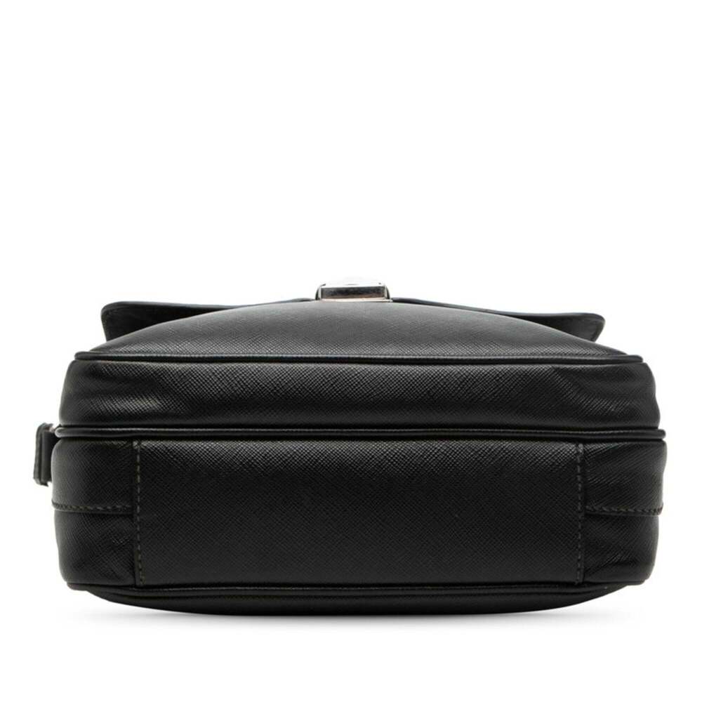 PRADA Black Leather Saffiano Shoulder Bag - Picture 3 of 5